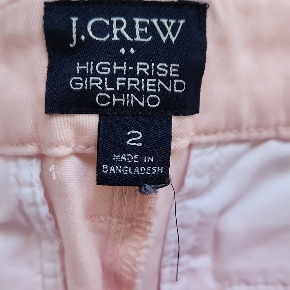 J. Crew Pink High-Rise Girlfriend Chino - Picture 2 of 3
